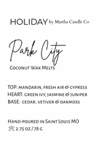 Park City Holiday Wax Melts (Cypress + Juniper + Oakmoss)