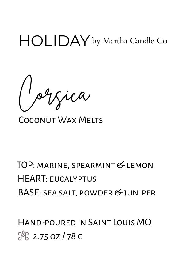 Corsica Holiday Wax Melts (White Eucalyptus)