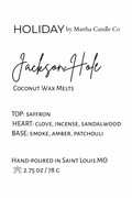 Jackson Hole Holiday Wax Melts (Sandalwood + Smoke + Saffron)