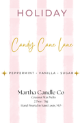 Candy Cane Lane Wax Melts (Peppermint + Vanilla + Sugar)