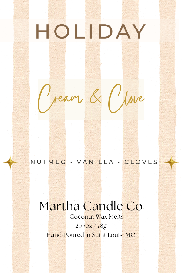 Cream & Clove Wax Melts (Nutmeg + Vanilla + Cloves)